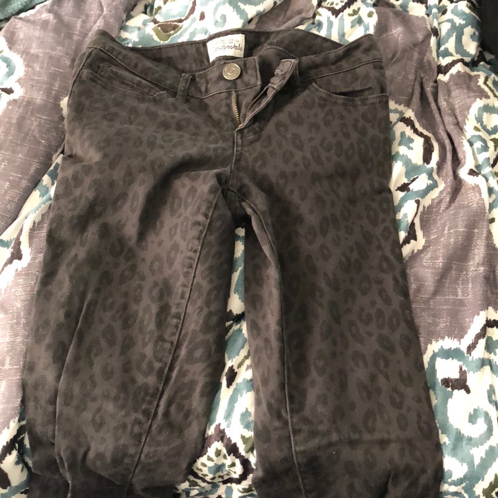 Cheetah skinny jeans